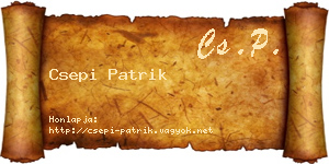 Csepi Patrik névjegykártya